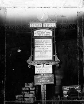 RECORD DATE NOT STATED Paris - Athens Train. Photographs of Marshall Plan ... 스톡 사진