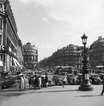 RECORD DATE NOT STATED Paris Scenes (Rue de la Paix, Opera House). Photogr... Stock-Fotos