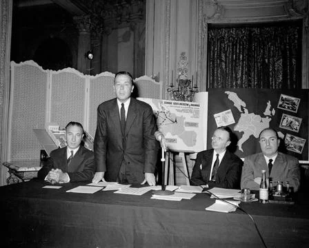 RECORD DATE NOT STATED Paris Chamber of Commerce Honors American Food Merc... Stock Photos