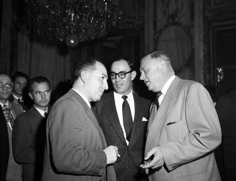 RECORD DATE NOT STATED Paris Chamber of Commerce Honors American Food Merc... Fotos de archivo