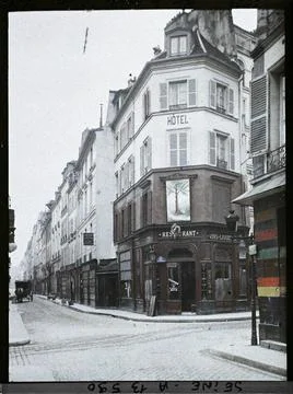 RECORD DATE NOT STATED Paris (III arr.), France The angle of the streets o... Stock Photos