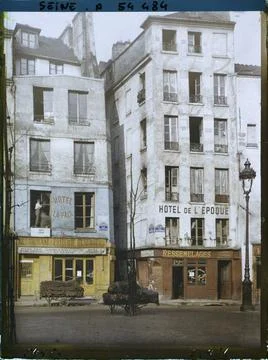 RECORD DATE NOT STATED Paris (4th arr.), France The angle of the Beaubourg... Stock Photos