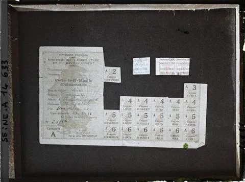 RECORD DATE NOT STATED Paris, France Individual Food Map of Auguste LÃ on .. Stock Photos