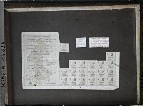 RECORD DATE NOT STATED Paris, France Individual Food Map of Auguste LÃ on .. Foto stock