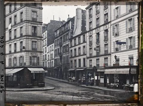 RECORD DATE NOT STATED Paris (18th arr.), France The angle of the boulevar... Stock Photos