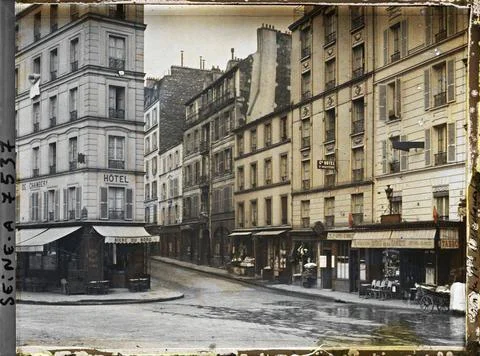 RECORD DATE NOT STATED Paris (18th arr.), France The angle of the boulevar... Stock Photos