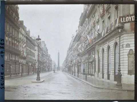 RECORD DATE NOT STATED Paris (Ier-iie arr.), France The rue de la Paix dec... Stock-Fotos