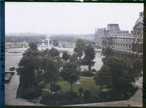 RECORD DATE NOT STATED Paris (Ier-Viiie arr.), France Vue du Louvre toward... Foto stock