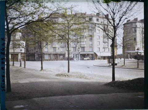 RECORD DATE NOT STATED Paris (14th arr.), France Construction of building ... Foto stock