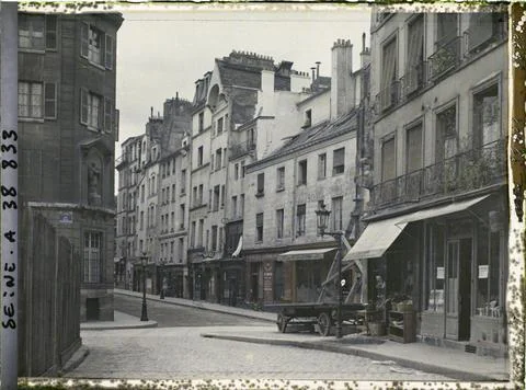 RECORD DATE NOT STATED Paris (5), France rue Boutebrie, at the angle of th... 스톡 사진