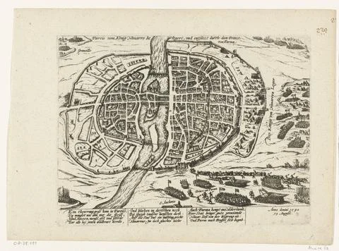 RECORD DATE NOT STATED  Paris besieged by Hendrik IV and relieved by Parma... Stock Photos