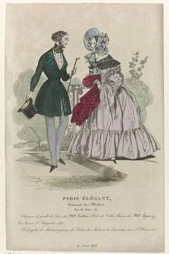RECORD DATE NOT STATED  Paris Elegant, April 16, 1838: Hat of Self -Poult ... Foto stock