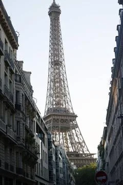 RECORD DATE NOT STATED PARIS, FR - AUGUST 5: View of the Eiffel Tower in P... Stockfoto's