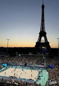 RECORD DATE NOT STATED PARIS, FR - AUGUST 5: View of the Eiffel Tower in P... Stockfoto's
