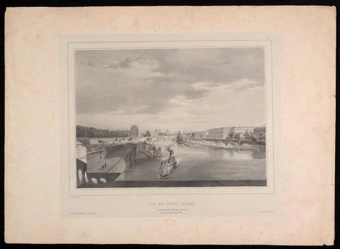 RECORD DATE NOT STATED  Paris, View of the Pont Royal bridge and Bulwar Qu... Stock-Fotos