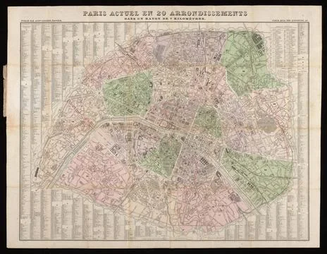 RECORD DATE NOT STATED  Paris actuel en 20 arrondissements : dans un rayon... Stock Photos