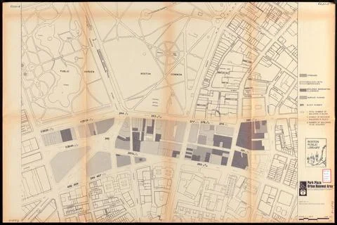 RECORD DATE NOT STATED Park Plaza urban renewal area : map no. 4 building ... Fotos de archivo