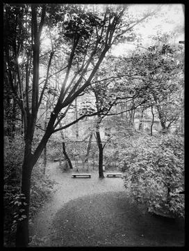 RECORD DATE NOT STATED  Park, 29 rue Saint-Guillaume. Paris (7th arr.), 19... Stock Photos