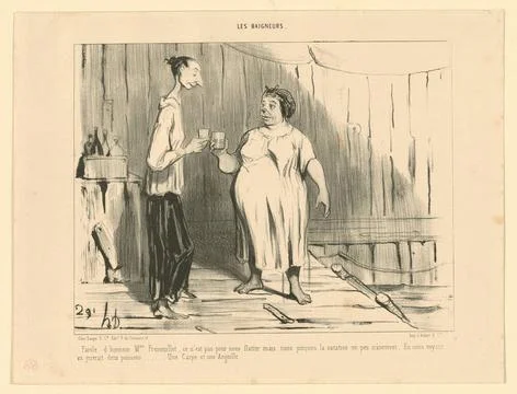 RECORD DATE NOT STATED Parole d honneur Mme Frenouillet.... HonorÃ Daumier.. Stockfoto's