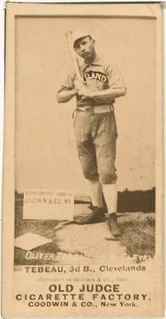 RECORD DATE NOT STATED Patsy Tebeau, Cleveland Spiders, baseball card port... Stock Photos