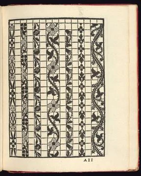 RECORD DATE NOT STATED Pattern Book Facsimile, La gloria et l honore de po... Stock Photos