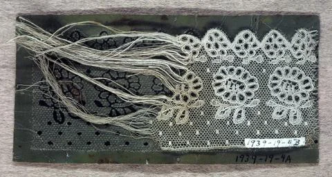RECORD DATE NOT STATED Pattern With Uncompleted Piece Of Lace; parchment, ... 写真素材