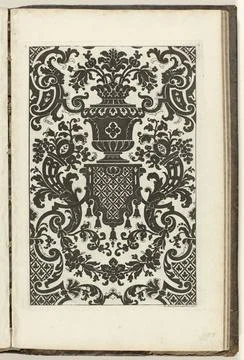 RECORD DATE NOT STATED  Pattern in black on a white ground, 1703 - 1712 Pa... Foto stock