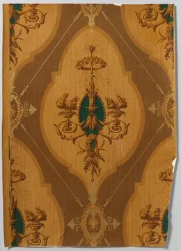 RECORD DATE NOT STATED  Pattern whale with pattern of pointed dovals, with... 스톡 사진