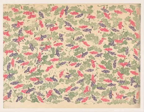 RECORD DATE NOT STATED  Pattern of leaf vines and flowers of the Winde, An... Stock Photos