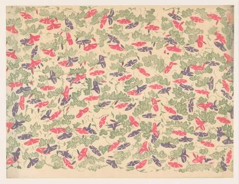 RECORD DATE NOT STATED  Pattern of leaf vines and flowers of the Winde, An... Stock Photos