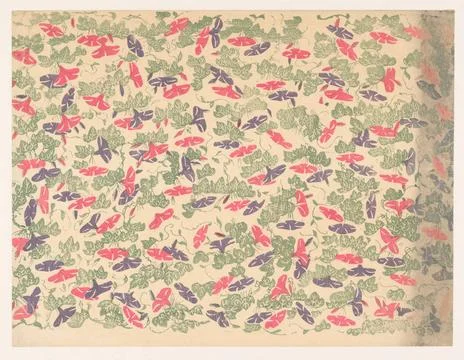 RECORD DATE NOT STATED  Pattern of leaf vines and flowers of the Winde, An... Stock Photos