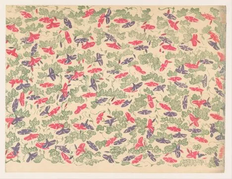 RECORD DATE NOT STATED  Pattern of leaf vines and flowers of the Winde, An... Stock Photos