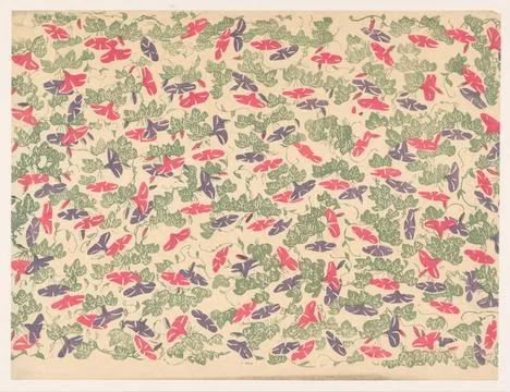 RECORD DATE NOT STATED  Pattern of leaf vines and flowers of the Winde, An... Stock Photos