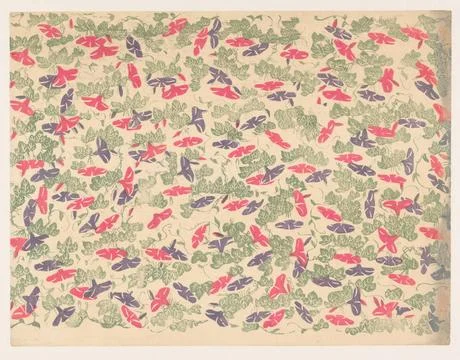 RECORD DATE NOT STATED  Pattern of leaf vines and flowers of the Winde, An... Stock Photos