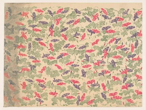 RECORD DATE NOT STATED  Pattern of leaf vines and flowers of the Winde, An... Stock Photos