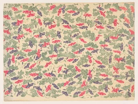 RECORD DATE NOT STATED  Pattern of leaf vines and flowers of the Winde, An... Stock Photos