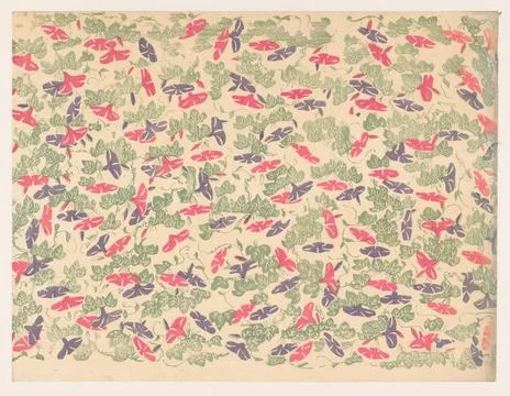 RECORD DATE NOT STATED  Pattern of leaf vines and flowers of the Winde, An... Stock Photos