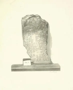 RECORD DATE NOT STATED  Paul Pretsch Stone bar with cuneiform script from ... Stock Photos