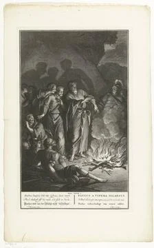 RECORD DATE NOT STATED  Paul is bitten by an adder, Abraham de Blois, afte... Stock Photos