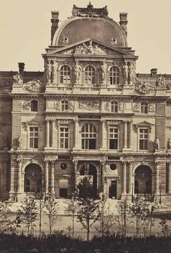 RECORD DATE NOT STATED The Pavillon Sully, Louvre, Paris. Edouard Baldus (... Stock Photos
