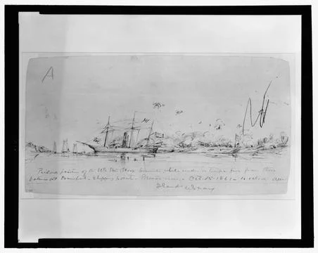 RECORD DATE NOT STATED Perilous position of the U.S. Steam Sloop Seminole,... Stock Photos