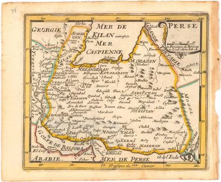 RECORD DATE NOT STATED Perse. Coordinates referring to a meridian that is ... Stock Photos