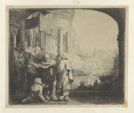 RECORD DATE NOT STATED  Petrus and John heal a paralyzed man at the Tempel... 写真素材