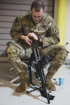 RECORD DATE NOT STATED Pfc. Parker Jungworth, A Co., 2-503rd Parachute Inf... Stock Photos