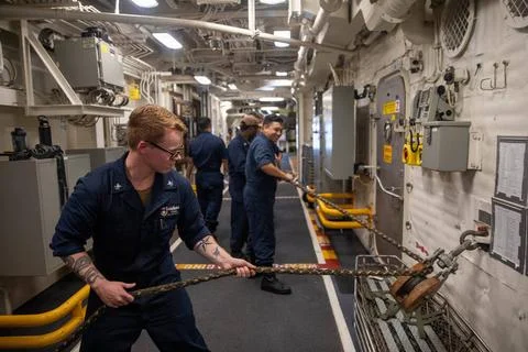 RECORD DATE NOT STATED PHILIPPINE SEA (Sept. 5, 2022) Sailors handle line ... Photos