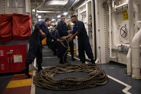 RECORD DATE NOT STATED PHILIPPINE SEA (Sept. 5, 2022) Sailors handle line ... Photos