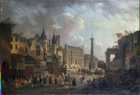 RECORD DATE NOT STATED  Pierre-Antoine Demachy (1723-1807). Frain show in ... Stock Photos