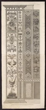 RECORD DATE NOT STATED  Pilaster decoration (tutorial view), from the Logg... Fotos Stock