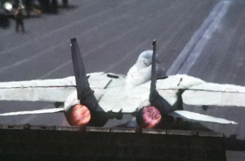 RECORD DATE NOT STATED The pilot of an F-14 Tomcat aircraft waits for the ... Foto stock