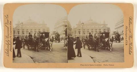 RECORD DATE NOT STATED Place de la Opera Crowded. Paris, France.. William ... Foto stock